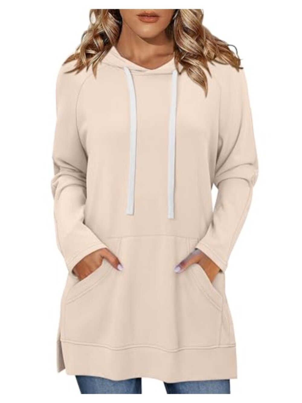 Oversized Drawstring Hoodie Pullover Sweatshirt Loose Fit Pocket
